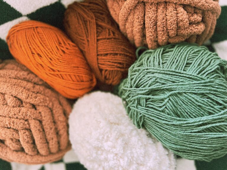 Warm yarn palette for a larger crochet blanket